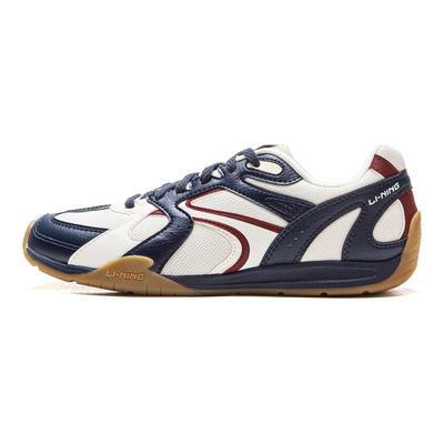 Li Ning Retro Klassieke Ballerina Schoenen Comfortabel Lichtgewicht Zacht Elastisch Antislip Slijtvast Casual Schoenen Dames flats Wit Blauw AGLV204-4