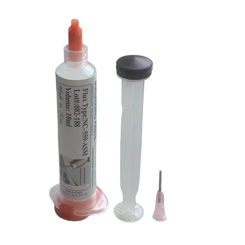 Premium NC-559-ASM 10cc BGA Solder Paste No-Clean Syringe with Plunger Needle