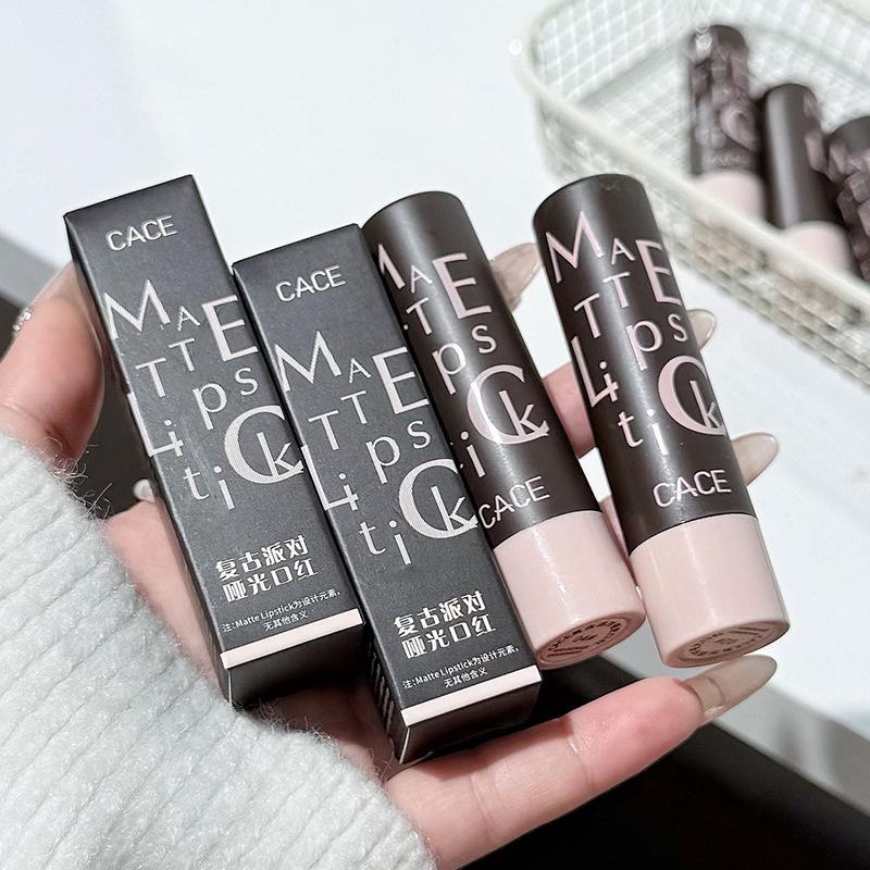 CACE Retro Party Matte Lipstick: Six Colors for Fair and Yellow Skin