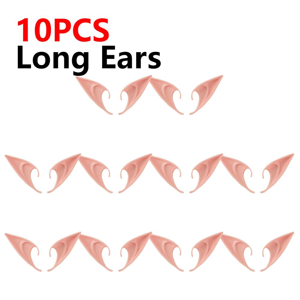 1-10 Paar Engel Elfenohren Halloween Cosplay Kostümzubehör Latexohren für Fee Cosplay Halloween Dekoration Foto Requisiten
