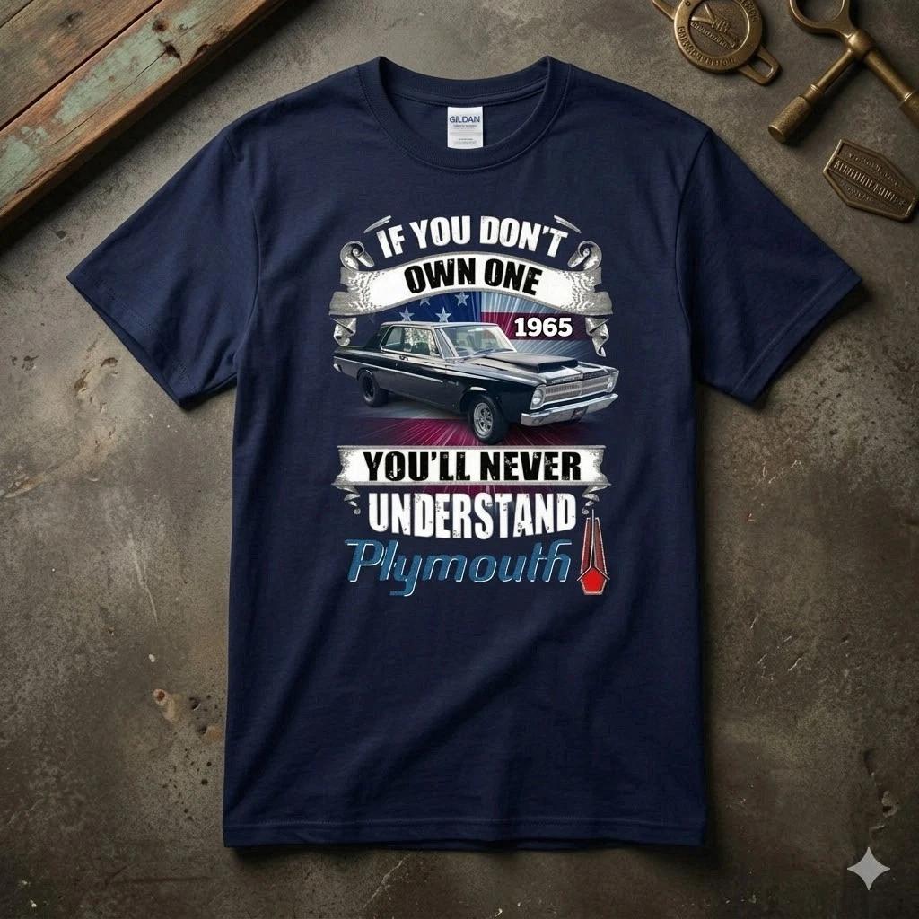 1965 Plymouth T Shirt Retro Hot Rod Garage Tee S