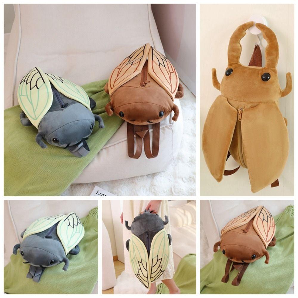 Soft Toy Insect Plush Backpack Artificial Animal Insect Beetle Mini Knapsack Bags  Girls Boys Gifts