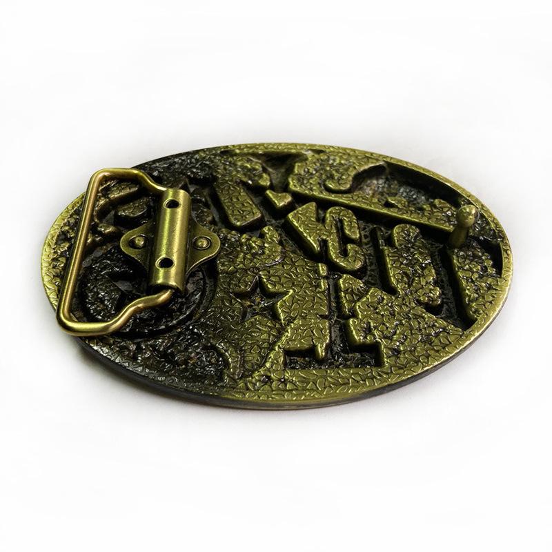 American Western Cowboy Oval Belt Buckle - New Bull Head Design
