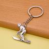 Running Metal Sports Logo Keychain Weightlifting Zinc Zinc Alloy Pendant Simple Key Ring Ornaments  Girls