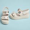 Crocs Comfortable Versatile Beach Sandals Women Sandals White Gray 210676-160