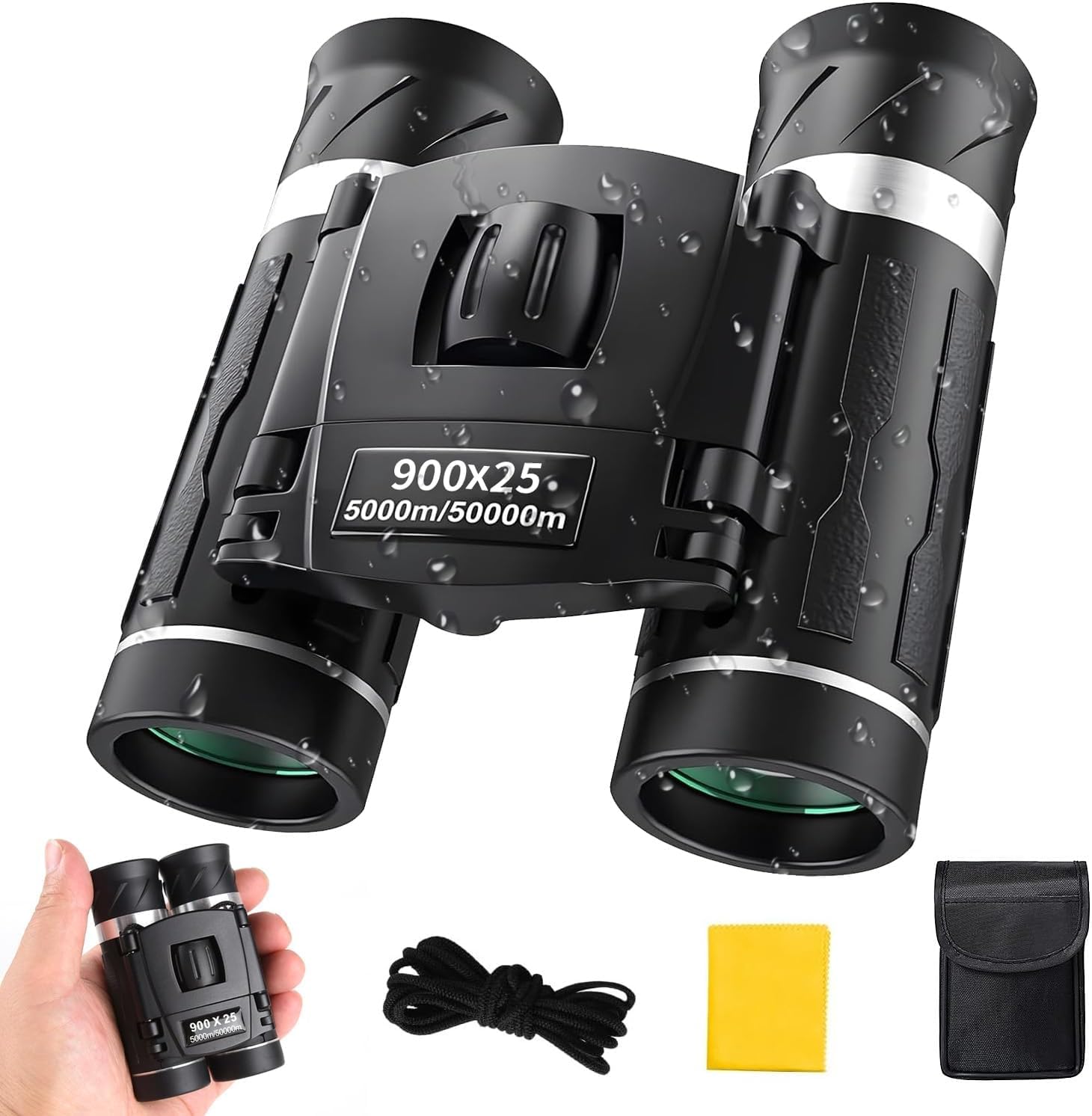 

20x Magnification Binoculars for Live and Optical Prism FMC Adjustable Focal Ideal for Children and Perfect for Live Outdoor and Includes Neck Storage