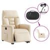 Recliner Chair with Lift Assist Electric Beige Microfiber Fabric