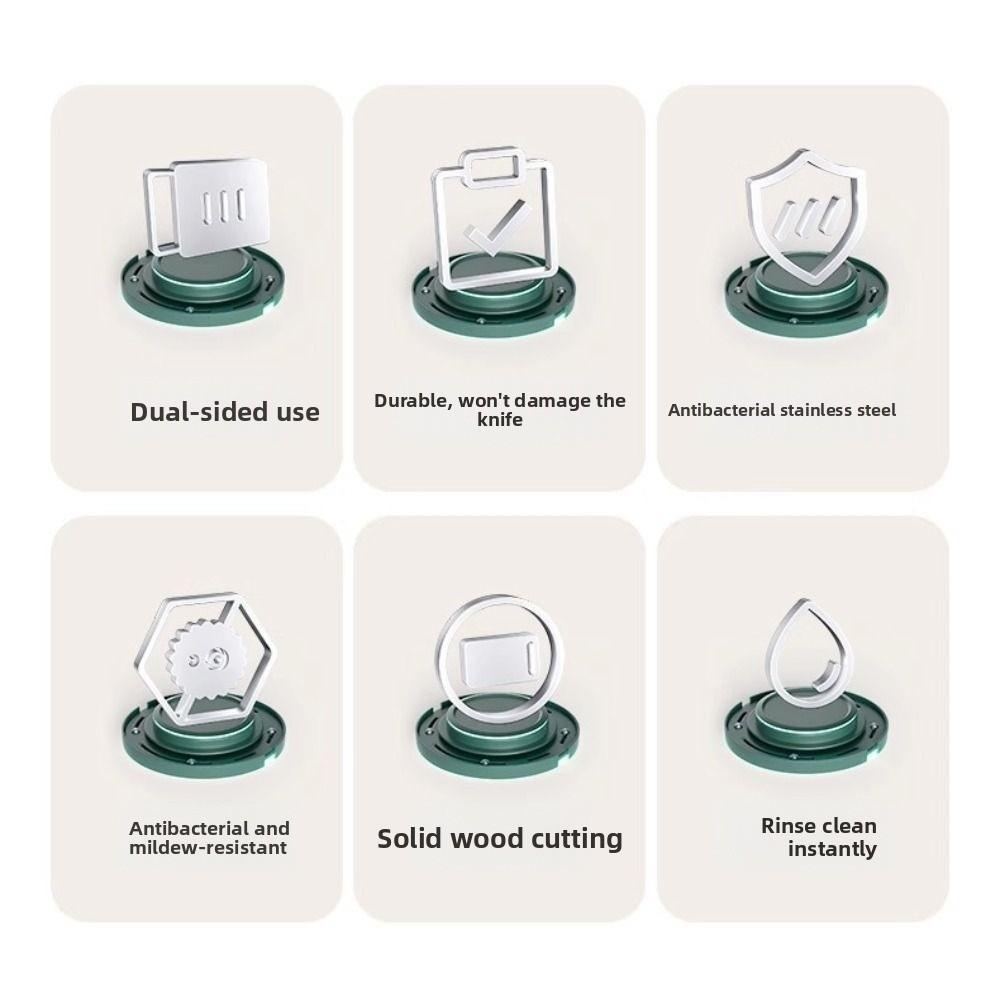 Anti-Mold Wood Chopping Board Anti-Slip Kitchen Chopping Block  Vegetable