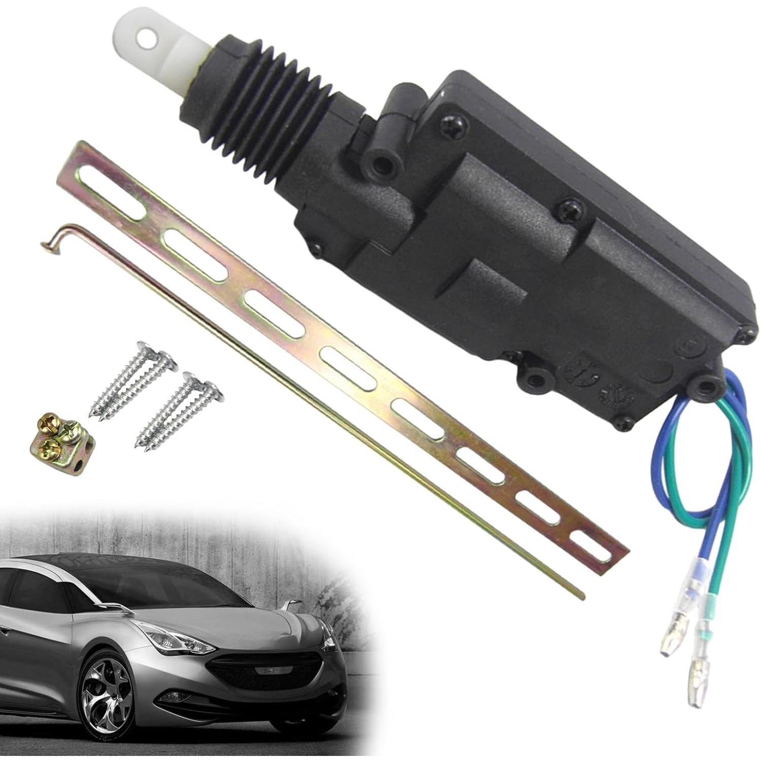 Universal Heavy Duty Power Door Lock Actuator 2 Wires, Car Door Lock Actuator, Motor Door Lock Actuator for Most 12V Vehicles, Car Motor Universal чёрный