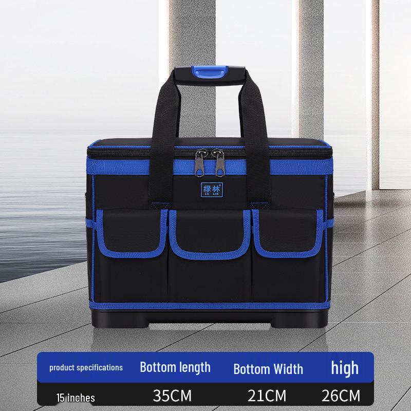 Green Forest Large Multi-functional Tool Bag – Oxford Cloth Electrician and Repair Storage Pouch