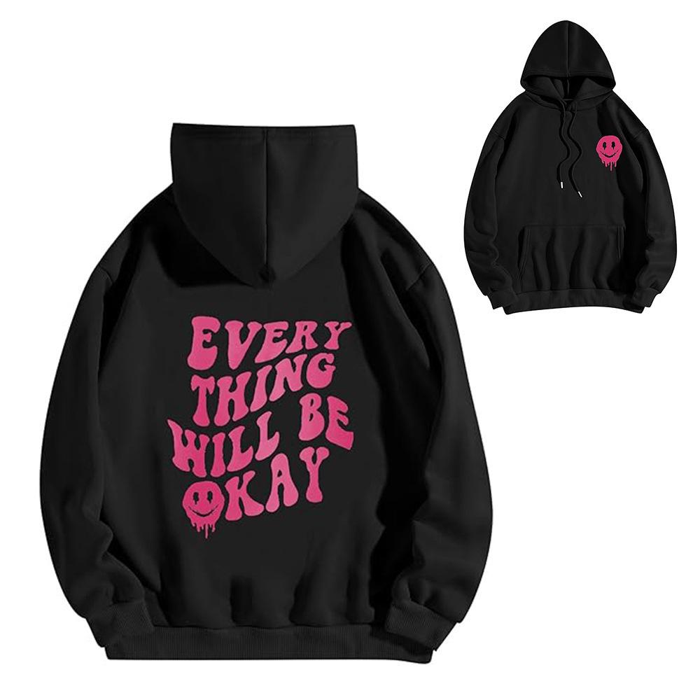 SOLY HUX Women's Sweatshirt Pattern Hoodie Casual Long Sleeve Loose Pullover with Kangaroo Pocket