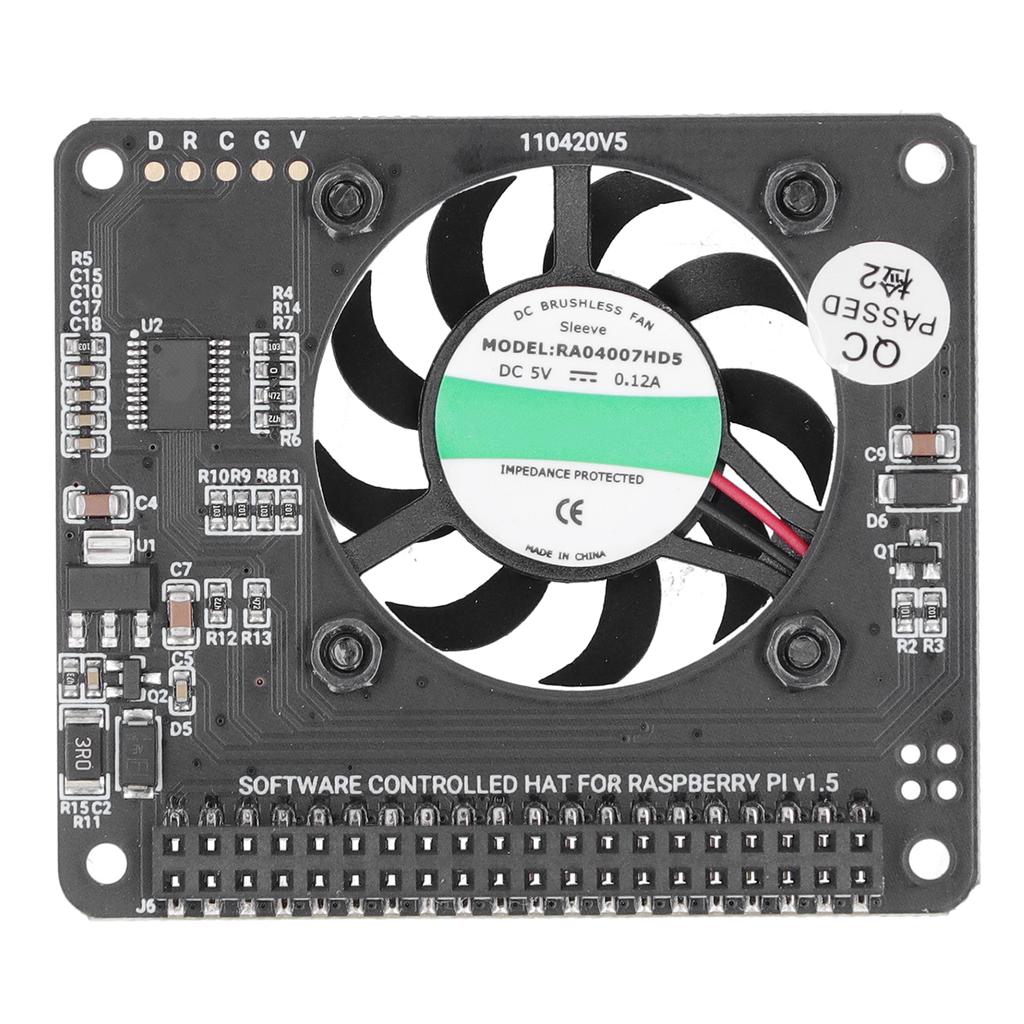 Cooling Fan Module with Power Switch Adjustable Speed for Raspberry Pi 4B 3B+ 3B