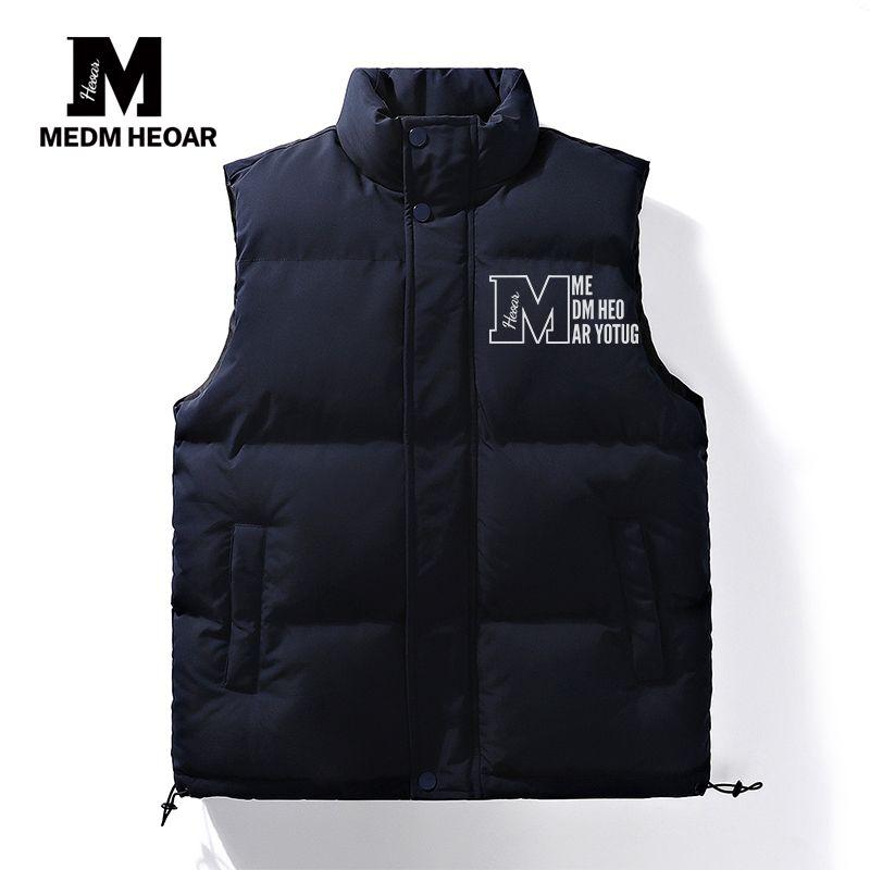 

Medm Heoar National Fashion Brand American 2024 New Autumn and Winter Vest Vest Sleeveless Men and Women Couple look Outerwear Navy blue L