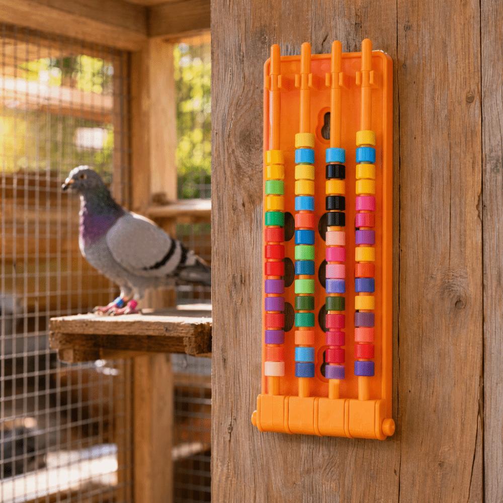 3Pcs 4 Column Design Pigeons Bands Rack Frame ABS Pigeons Leg Rings Holder Keep Pigeons