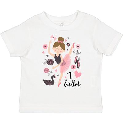 Inktastic Ballerina Ich Liebe Ballett Tanz Kleinkind T-Shirt Tänzerin Zehen Kleidung Kind