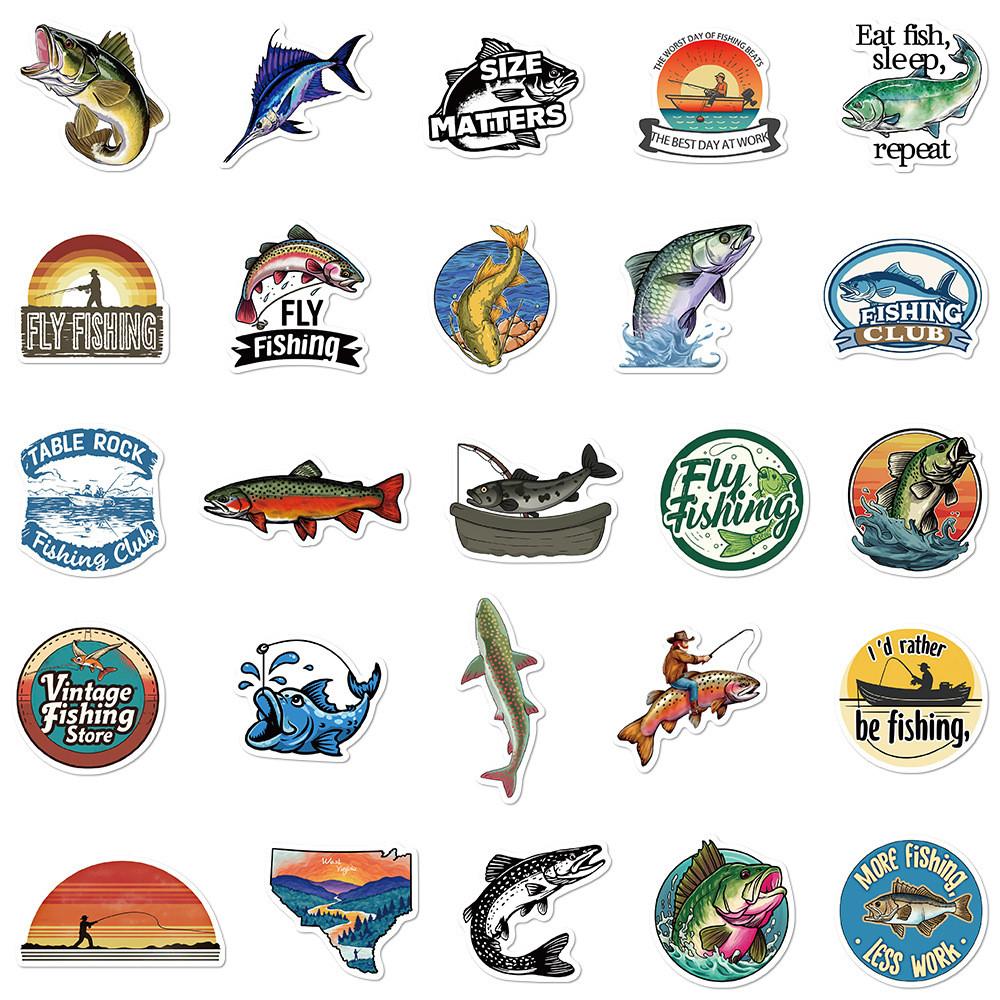 50PCS Outdoor Travel Fishing Diving Graffiti Stickers - Unique Decor for Luggage, Bikes & Skateboards AnimeWorlds Store