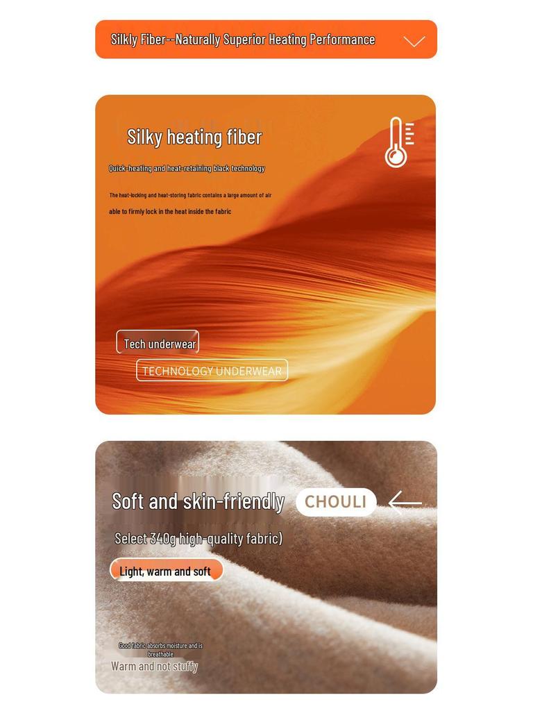 Women's Antibacterial Silk-Blend Cashmere Warm Underwear Set: Soft, Lightweight, and Thickened for Autumn/Winter