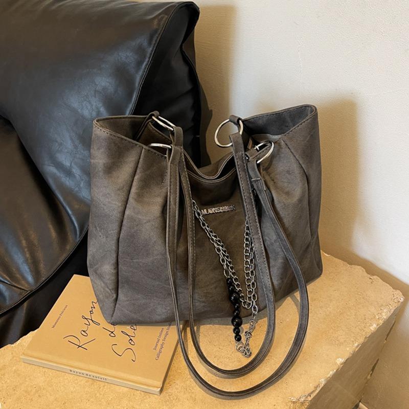 Tote bag, new autumn and winter women's bag, large capacity, high-end college student shoulder bag, commuter bag, luggage.