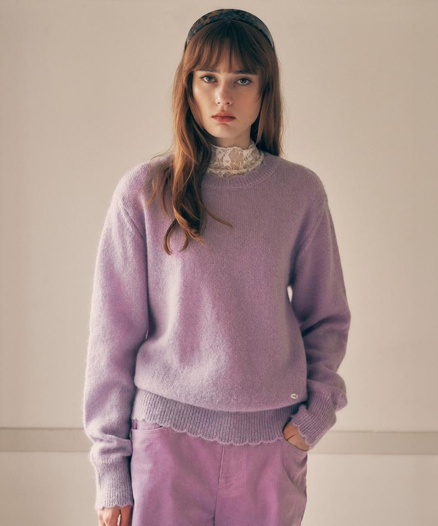 ROLAROLA Mohair Wool Blended Knit Lavender
