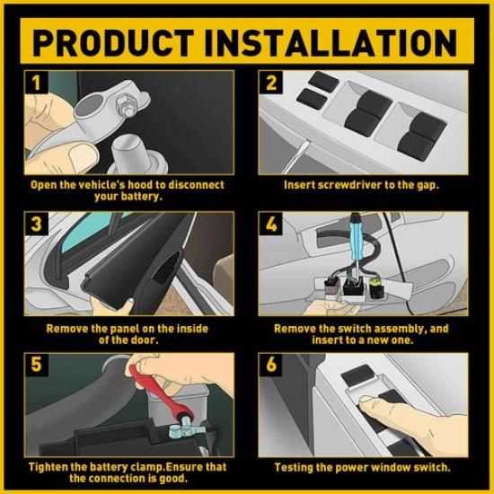 Window Control Switch Front Driver Side For 2001-2002 Chevy Silverado Sierra EOA