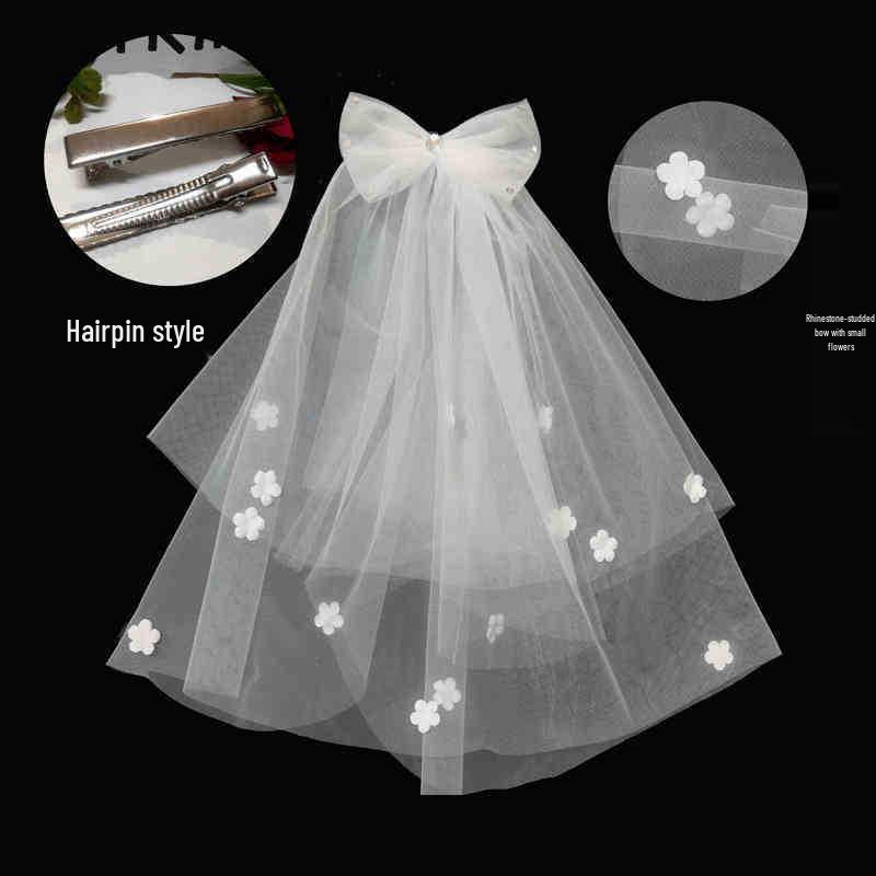 Fairy Forest Style Bow Hair Clip for Brides