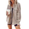 Autumn Women's Asymmetrical Shirt Jacket, Notched Lapel & Patch Pocket Design Casual Oversized Blouse for Daily Streetwear