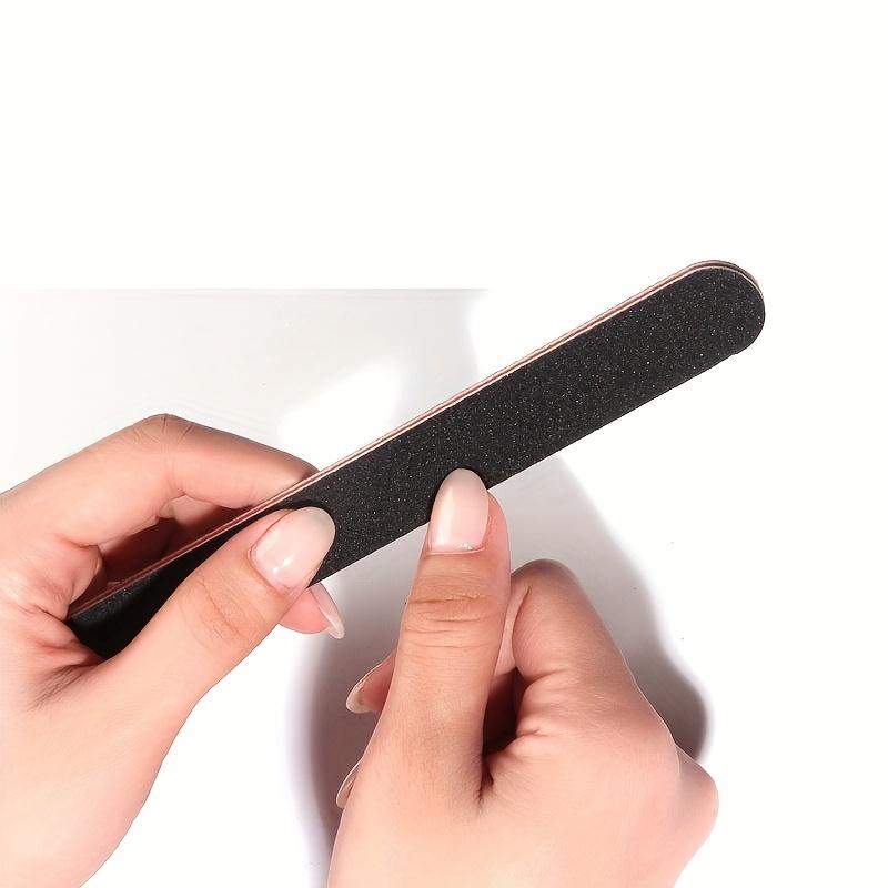 25pcs Professional Double Sided 100/180 Grit Nail Files Black Manicure Pedicure Tool and Nail Buffering Files Black Nail Files