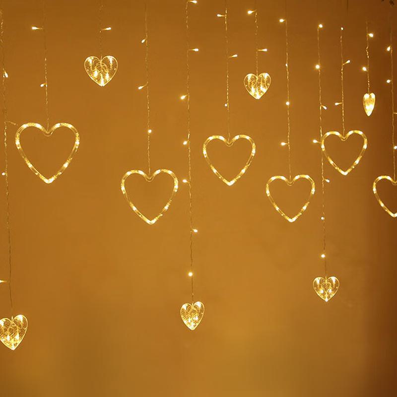 Jianixiong 3.5m Heart String Curtain Lights