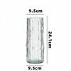 Glacier Glass Vase Transparent Flower Arrangement Vase for Rose Decor Modern Living Room Dining Table Centerpiece