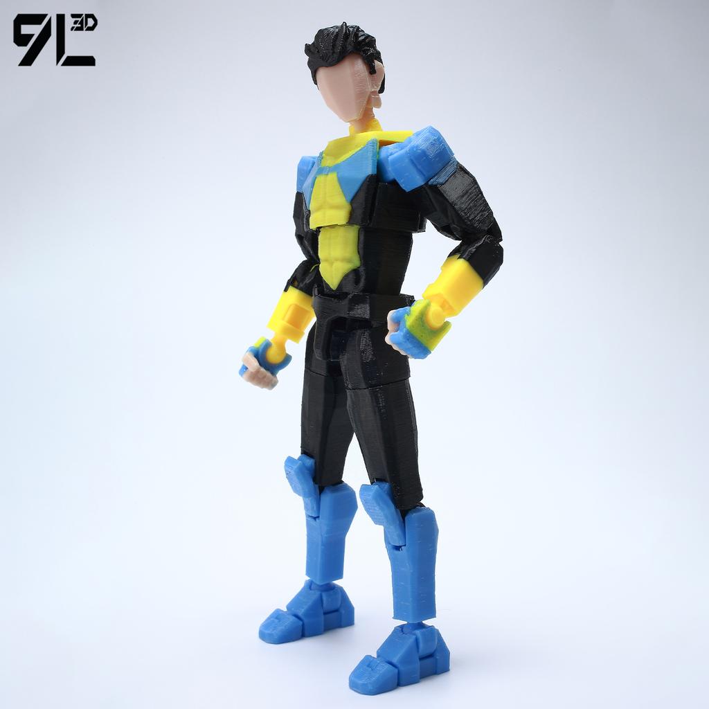 9L3D Printed Invincible Maskless Mark Toys Action Figures Titan13 T13 Dummy 13 Superheroes Multi-Jointed Movable Shapeshift Toys