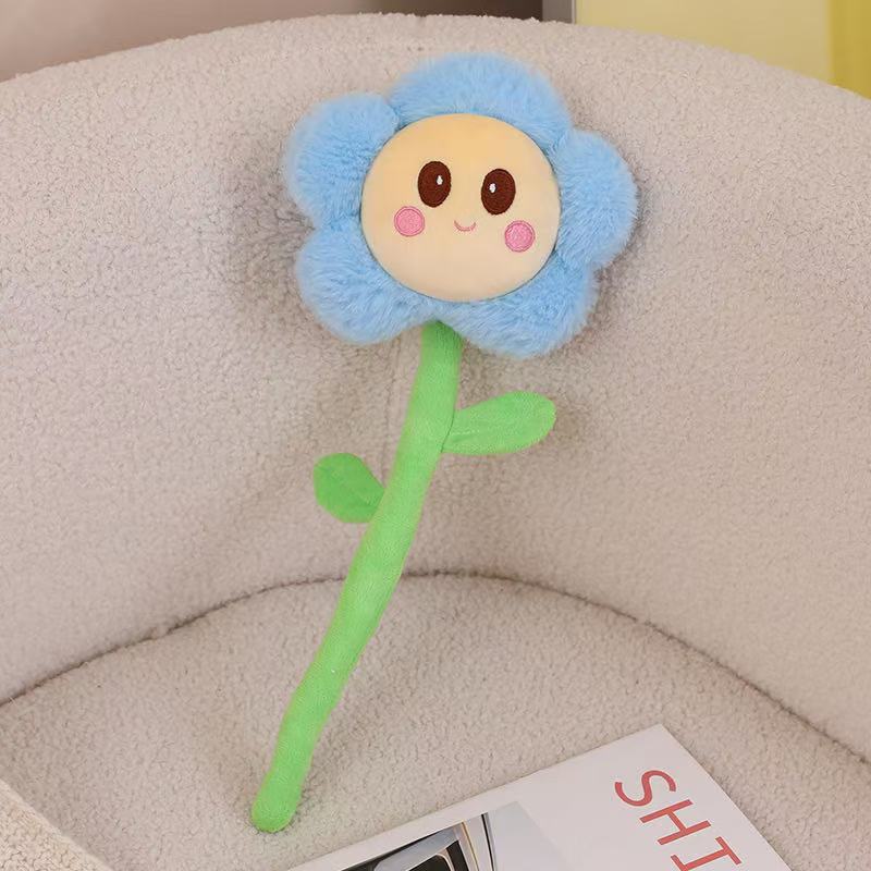 Peluche Jouet Rempli Fleur Fleurissante Simulation 40cm Carte Poignée Pince Anime Oreiller Mignon Cadeau d'Anniversaire pour Enfants Poupée Amusante