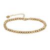 1Pcs Stainless Steel New Sculpt Texture Beads Chain Bracelets for Women Men Gold Plated Waterproof Fashion Jewelry Accessories