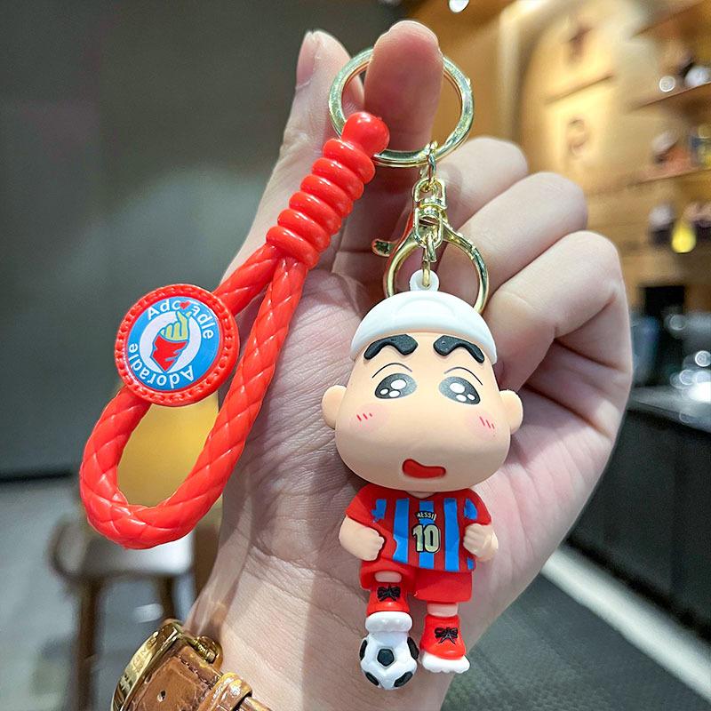 Cartoon Crayon Shin-chan Keychain Toys Cute Bag Pendant Backpack Ornaments Car Key Ring Accessories Kids Charm Christmas Gifts