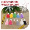 A96I-110PCS Mini Knitting Hats Mini Wool Hat For Christmas Ornaments DIY Art And Craft