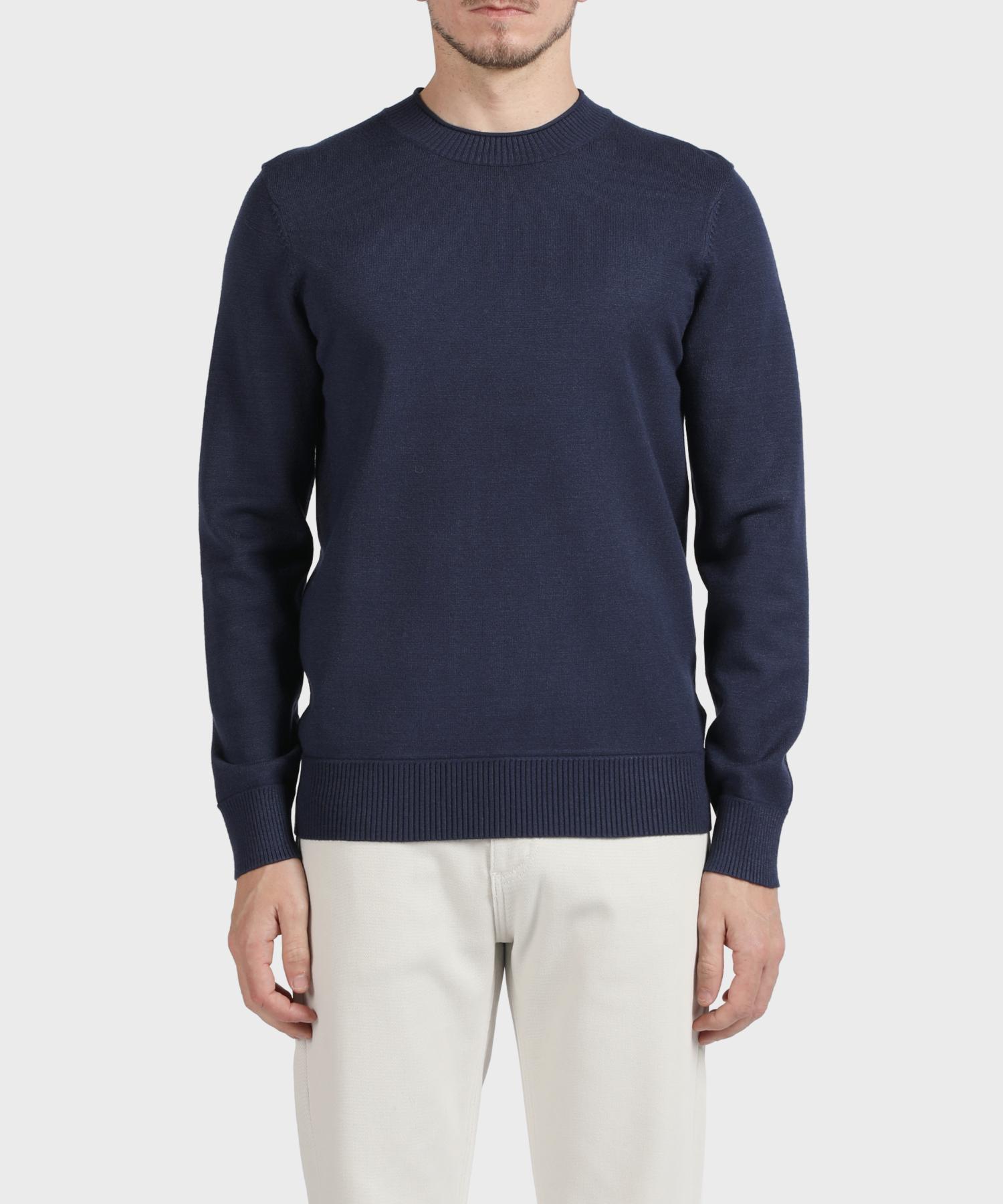 Panicalle Navy Slim Fit Viscose Blend Knit Navy/S