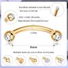 Bobisty Eyebrow Tragus Studs Stainless Steel Curved Barbell Dangle CZ Belly Lip Cartilage Daith Surface Piercing Jewelry