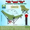 Portable Adjustable Folding Moon Chair for Camping, Fishing & Outdoor Relaxation - Steel Frame, 4-Position Leg Support