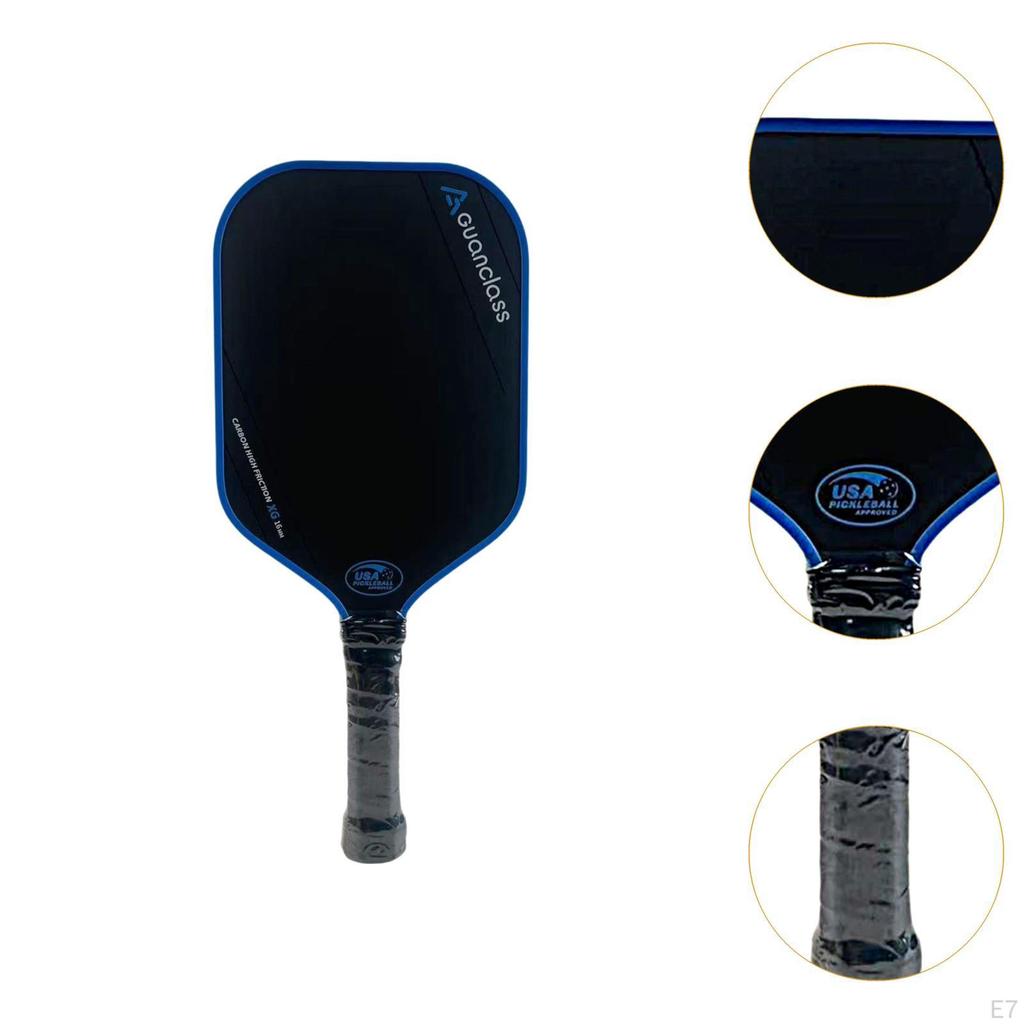 Carbon Fiber Pickleball Paddle Racquet for Player Training Adults Brown