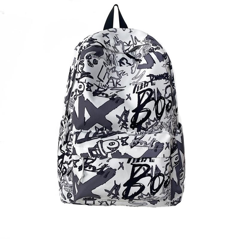 

Повседневный мужской и женский одинаковый рюкзак с принтом граффити, нишевый, персонализированный, водонепроницаемый, повседневный, универсальный рюкзак