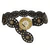 European and American Style Lace-up Ethnic Waistband for Women, Bohemian Retro Leather Belt