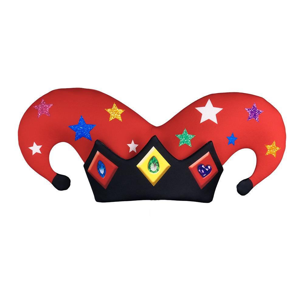 Chapéu de Palhaço xadrez branco com bolinhas, Chapéu de Palco Engraçado para o Dia da Mentira, Acessório de Fantasia para Atmosfera de Festa