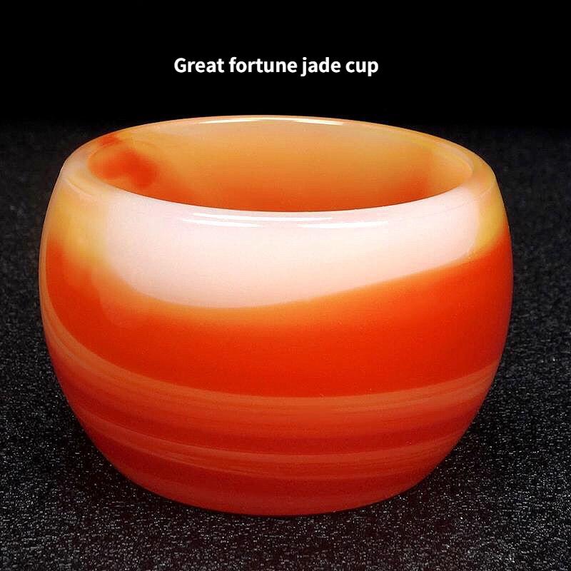 Emerald Teacup Wine Glass Kung Fu Tea Set Health High-end Jade Natural Jade Set Jadeware Chinese Style Tea