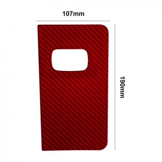Red Carbon Fiber Interior Fuse Box Cover Trim For Ford Explorer -