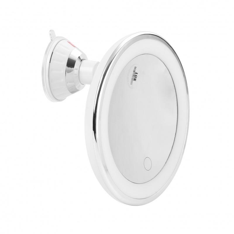 

LED Makeup Mirror with Fill Light 10X Magnification Three-color Upgraded USB Plug-in Touch Switch Bathroom Accessories