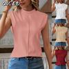 Women's Fashion Casual Sleeveless O Neck Blouses & Shirts