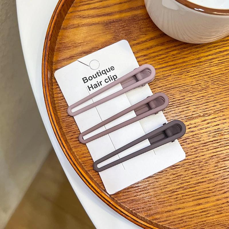3/4 Pcs/Set New Women Girks Vintage Frosted Geometry Ornamentr Hair Clips Adult Lovely Alloy Hairpins Female Hair Accessories