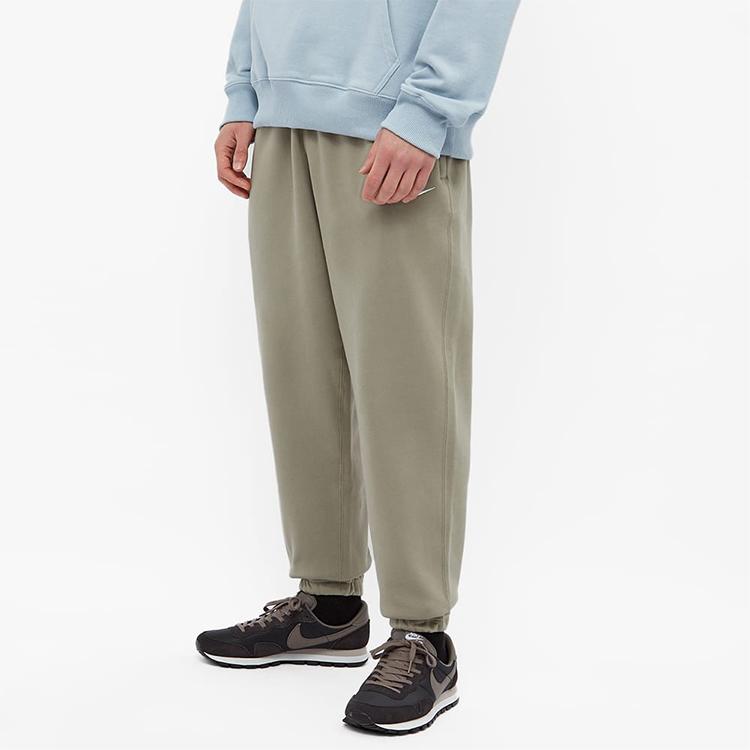 Nike Logo Embroidered Cuffed Joggers Men Bottoms Charcoal-Grey CW5460-320