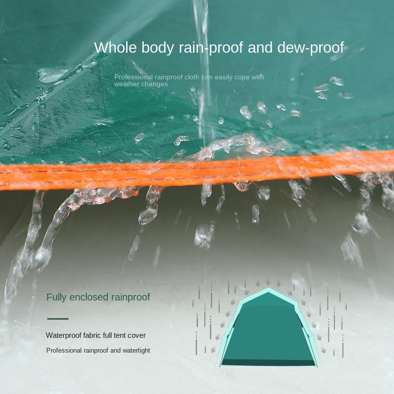 Outdoor-Zelt für mehrere Personen, großes Sechseck-Zelt, automatisch, regenfest, verdickt, Campingausrüstung, Parkausflug, Picknickzelt