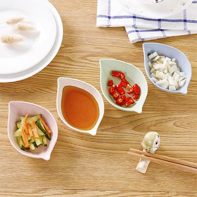 Wheat Straw Leaves Creative Irregular Small Dishes Kitchen Seasoning Dishes Side Dishes Snack Dishes