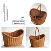 Handwoven Hardness Rattan Wicker Woven Serving Baskets Household Bread Fruit Vegetables Basket Rattan Basket Restaurant Display